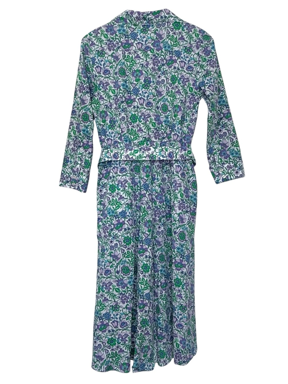 Talbots Size 6 Fit & Flare Poplin Shirt Dress Bleted Pockets Spring Fleur Floral - Picture 6 of 8